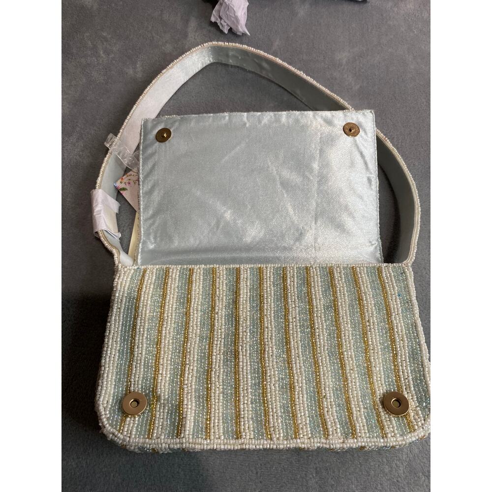 Unbranded Tomato Purse Pastel Striped Beaded Small Coquette Aesthetic NWT - Picture 8 of 10